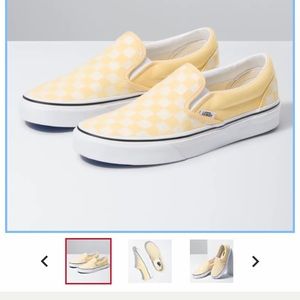 ✨ Yellow checkered vans ✨